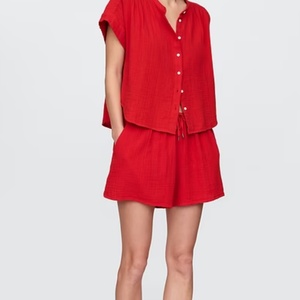 Conjuntos Casuales de Lino para Mujer, Primavera-Verano, 2 Piezas, Traje de Gasa de Algodón, Nueva Colección - Product Image 1