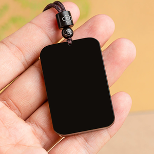 Natural aged Hetian jade, <b>black</b> jade, plain jade pendant, Buddha figurine, unisex jade charm, jade plaque wholesale - Product Image 4