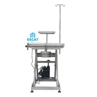 Table d'examen pour animaux OSCAT VET, électrique, robuste, entièrement en acier inoxydable 304, avec accessoires auxiliaires vétérinaires complets