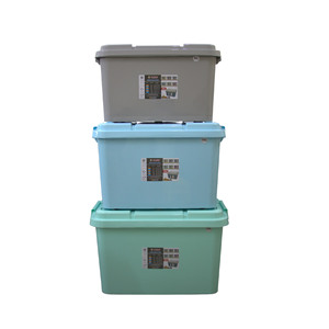 Bac de rangement empilable en plastique PP robuste avec couvercle, capacité 120L, écologique, épais et durable - Product Image 1