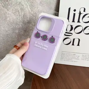 Silicone Phone Case Cover With Lens Film Camera Protector Release Tpu 2023 New For Iphone 15 Pro Max 14 Pro 13 12 11 Back Cover