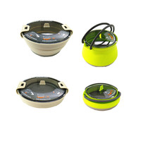 Ensemble de cuisine pliable en silicone de qualité alimentaire pour le camping et la randonnée
