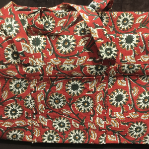 Nouveau personnalisé en gros hommes femmes accessoires de mode main bloc imprimé coton sacs de voyage avec personnalité sac prix de gros - Product Image 1