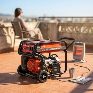 Generador de Gasolina Ecológico de 8000W 8kW, Refrigerado por Aire, 4 Tiempos, Certificado CE Euro V, Portátil, para Comercio Global, BISON (CHINA), 110/220V DC - Product Image 1