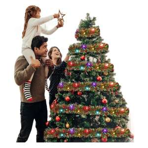 Guirlande lumineuse de Noël à piles, imperméable, 10 m, à paillettes, à franges, ambiance festive, <span class=keywords><strong>ruban</strong></span> décoratif pour les fêtes - Product Image 4