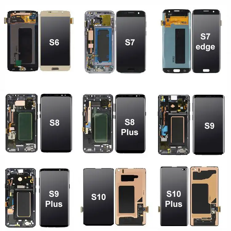 고품질 내구성 휴대 전화 Lcd 삼성 S5 S6 S7 S8 S9 S9 + S10 S10 + 5G S20 + 5G S21 S21 + 5G S22 + 디지타이저 어셈블리