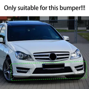 ลิ้นกันชนหน้าสำหรับรถยนต์ C Class W204 S204 Facelift ปี 2011-2014 รุ่น AMG Line Sport BodyKit อุปกรณ์ป้องกัน อะไหล่รถยนต์ - Product Image 5
