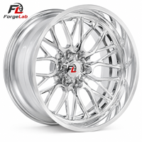 Jante en alliage forgé poli à rebord profond ForgeLab pour camion Ford F150 F250 F350 Silverado1500 2500 3500 RAM 6x139.7 8x180 8x165.1