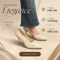 Vente en gros directe usine : Nouveaux talons aiguilles français à bout pointu, style slip-on, coupe basse, tendance mode, polyvalents pour le quotidien et les rendez-vous