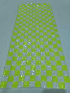 Tela de encaje de lentejuelas a cuadros en blanco y negro terciopelo nuevo <span class=keywords><strong>Material</strong></span> de ropa de banquete africano - Product Image 4