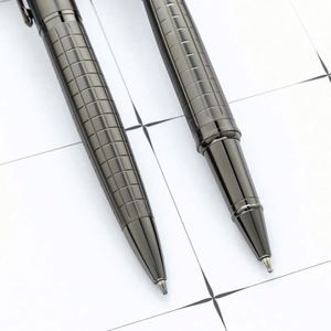 New Electroplated Gray Business Engraved 1.0Mm Ballpoint Customizable Logo Gift Promotional <b>Pen</b> - Product Image 3