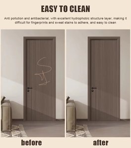 Fabricante LINRUN, Puerta de Madera de Alta Calidad Hecha en China, Puertas Interiores de Madera Sólida para Casas, Puerta Pintada Directamente de Fábrica para Dormitorio - Product Image 5