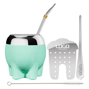 Ofertas de Muestras Limitadas: Tazas de Café Reutilizables para Mujer, de Acero Inoxidable y Silicona, con Diseño de Elefante, para Regalo - Product Image 1