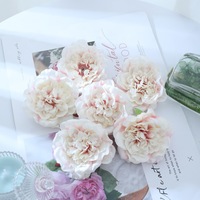 Bunga Peony Plastik 10cm, Kepala Bunga Buatan, Aksesoris Rambut DIY, Bahan Perhiasan Buatan Tangan, Perlengkapan Pernikahan