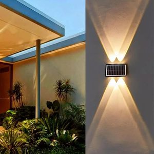 12 Hours Lighting 8 <b>Led</b> Wall-Mounted Solar Pathway <b>Lights</b> IP55 Rated Rechargeable Lithium Battery Outdoor Garden <b>Light</b> - Product Image 3