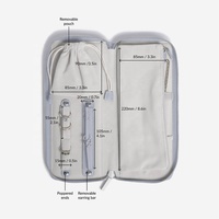 Pochette à bijoux en cuir PU personnalisée, rangement de voyage à la main, rouleau de classeur à anneaux, étui organisateur de bijoux en velours avec logo