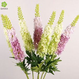 Fleur artificielle QIHAO Delphinium bleue en soie, haute simulation, pour décoration de mariage et de maison - Product Image 2