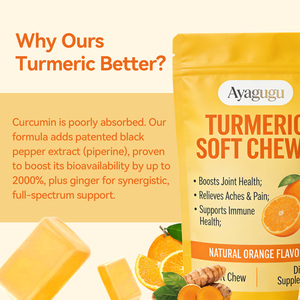 Formule OEM Soutien Quotidien au Bien-être Saveur Naturelle Sans Gluten Curcuma Bouchées Tendres Faciles à Mâcher Complément Alimentaire pour Adultes - Product Image 5