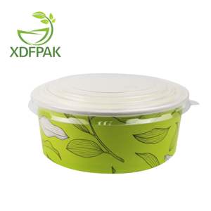 Recipientes de Papel para Llevar, Tazones para Ensalada de 500 ml a 1300 ml, Tazón de Papel Kraft Desechable para Fideos - Product Image 4