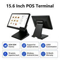 Terminal de point de vente tactile capacitif 15,6 pouces tout-en-un sous Windows pour restaurant, commerce de détail, supermarché, OEM
