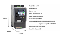Variateur de fréquence HISUN AC 4,0 kW Monophasé 220V Triphasé 380V pour le contrôle de la vitesse du moteur