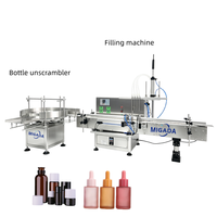 Ligne de production automatique de remplissage et de bouchage pour bouteilles rondes de whisky, de liqueur, de savon liquide, avec désaggrégateur de bouteilles