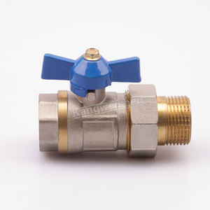 Robinet à bille en laiton forgé 3/4 po avec poignée bleue pour le contrôle du débit d'eau, usage industriel - Product Image 5