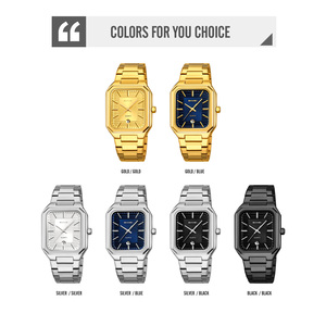 Reloj cronógrafo cuadrado para hombre, reloj de pulsera de lujo de acero inoxidable, reloj de cuarzo resistente al agua 30M - Product Image 3