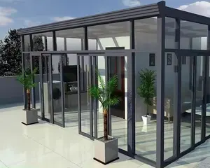 Vườn phòng tắm nắng nhà kính hiện đại có thể thu vào mái nhà kính nhà Chứa nhà với sunroom