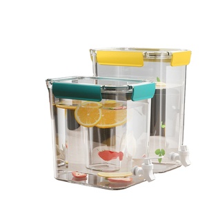 Clear Small Plastic Drink Dispenser Beverage 1 Gallon Iced Juice <strong>Lemonade</strong> Dispenser for Party Daily Use for Fridge Gallon - Product Image 1