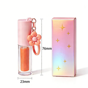 Brilho Labial Líquido Vegano à Prova d'Água com Glitter, Pingente de Chaveiro, Alta Pigmentação, Hidratante, Tonalizante Brilhante, Marca Própria para Presentes Infantis - Product Image 3