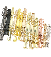 Mécanisme de reliure multi-couleurs en métal à 6 anneaux A4/A5/A6, clip pour feuilles mobiles, accessoires de papeterie pour la reliure de carnets et d'albums