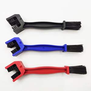 Brosse à chaîne de vélo, outil de nettoyage multifonctionnel pour l'entretien de la roue libre et de la chaîne du vélo, couleurs rouge, bleu, noir - Product Image 1