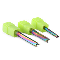 HOZLY Fraise à rainurer à trois cannelures en alliage de carbure DLC sept couleurs pour routeur CNC, fabriquée à Guangdong