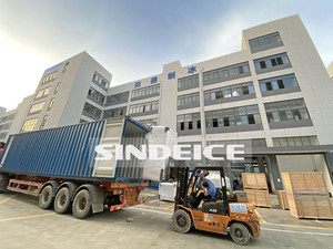 SINDEICE 1.5 Ton Commercial Flake <b>Ice</b> <b>Machine</b> Small Factory Supply 220V 600kg Storage Air Cooling Including Pump Motor PLC Flake - Product Image 6