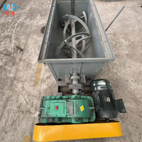 Mélangeur à ruban horizontal pour engrais, compost organique, fumier, poudre, machine de mélange 1,5-8 T/H en acier inoxydable