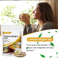 OEM Premium limón jengibre té de hierbas todos los ingredientes naturales cuidado de la piel salud digestión té de flores