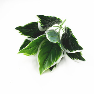 Plante verte artificielle en pot M232, 24 pièces, composition de feuilles à colle, feuilles de Magnolia d'olive en soie DIY - Product Image 2