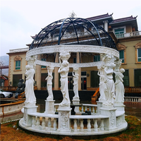 Grande pergola en marbre sculpté à la main, style romain grec, pour extérieur, à vendre