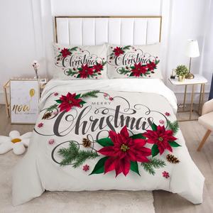 Ensemble de literie de Noël mignon imprimé en 3D en gros housse de <span class=keywords><strong>couette</strong></span> et drap de lit pour la maison - Product Image 5