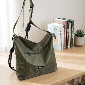 Sac bandoulière en nylon pour homme, style japonais, tendance, avec sangle en corde tressée, pour usage quotidien - Product Image 2