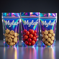 Emballage de stockage alimentaire personnalisé en feuille d'aluminium blanche pour bonbons Pochette debout zip-lock biodégradable anti-odeur Sacs en mylar avec logo