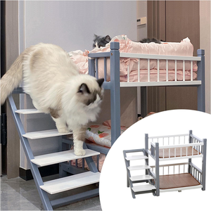 Litera para gatos con escaleras, cama extraíble de doble capa para mascotas para gatos pequeños/medianos/grandes, sofá para mascotas de Interior para cabecera - Product Image 1