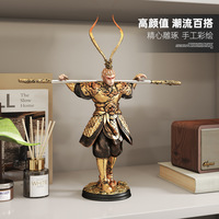 Figurine de bureau Wu Kong Décoration pour entrée de salon, bureau, accessoire de décoration d'intérieur en résine