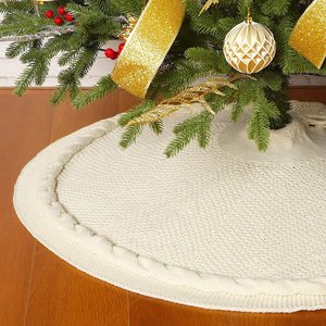 Falda de árbol de Navidad de punto roja de 62CM/92CM/122CM para decoraciones de fiestas en casa y árboles de Navidad, ideal para Navidad y Año Nuevo. - Product Image 2