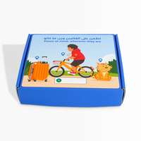 Boîte électronique intelligente rectangulaire en carton ondulé avec insert en mousse EVA bleu royal de qualité supérieure personnalisée