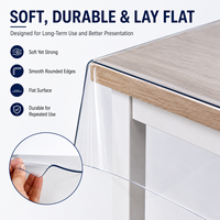 Nappe transparente en PVC YJ, couverture de table en plastique transparent, protection de table en vinyle pour salons d'aéroport, finition mate, vente en gros