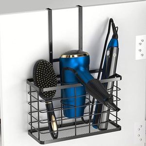 Support de séchoir à cheveux 3-en-1 pour salle de bain, organisateur d'outils de coiffure, support mural ou de comptoir, avec rangement séparé - Product Image 2