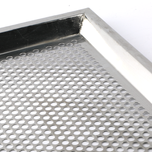 Platos al por mayor perforado HDPE blanco congelación grado alimenticio apilable secado bandeja de plástico para secar mariscos frutas verduras - Product Image 5