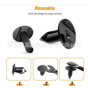 Winning Journey Car <b>Bumper</b> Fastener Rivet <b>Clips</b> 100pcs Nylon With Tool For GM Ford - Product Image 3